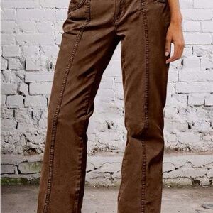 Flamingals solid sea front mid rise, straight leg pants 2XL 14/16